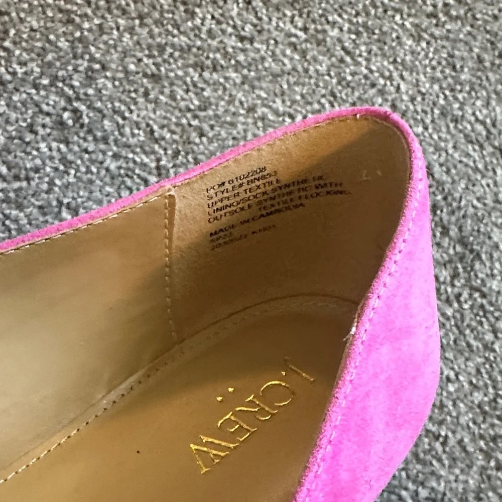 J. Crew Vibrant Pink Suede Loafers - Picture 4 of 5